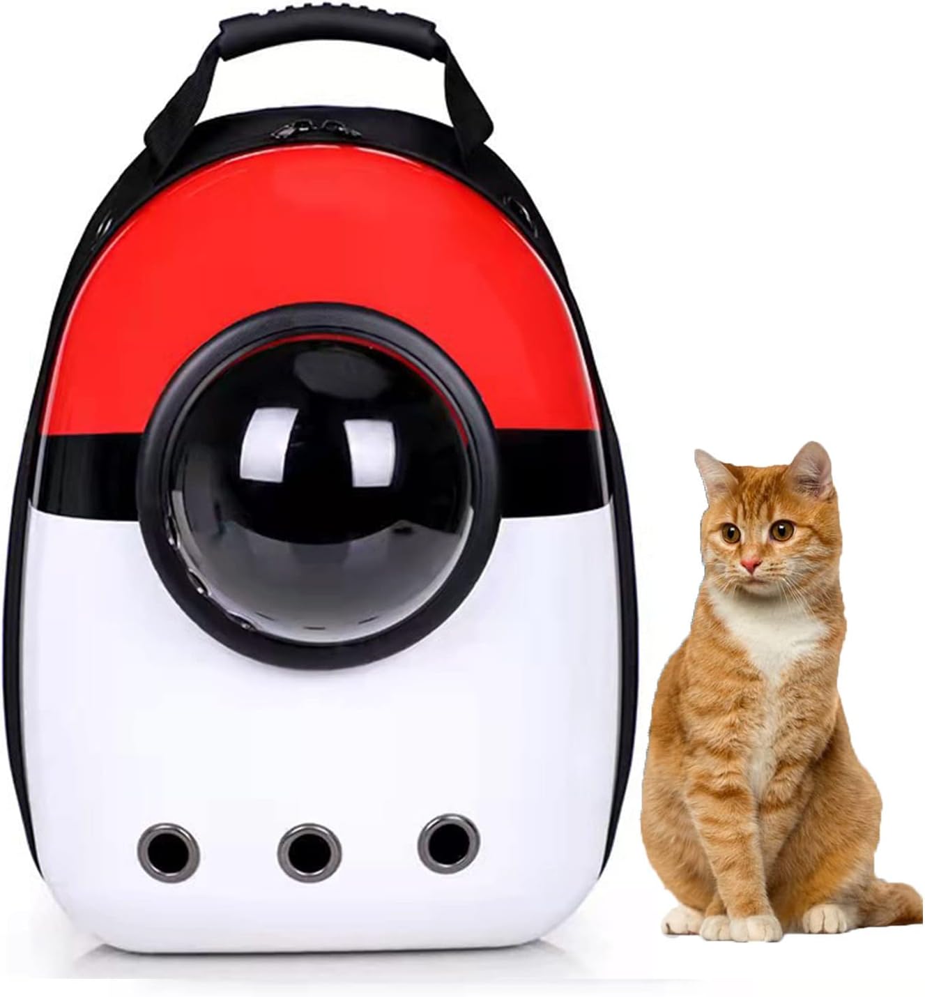 61VlmQrsXdL._AC_SL1500_.jpg Pet Travel Carrier, Cat Dog Dome Space Capsule Bubble Backpack, Portable Waterproof Breathable Knapsack for Hiking, Traveling - Image 1