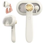 3-in-1 steam grooming comb with self-cleaning mist function, softens fur and reduces static for all coat types.