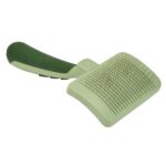 Self-cleaning slicker brush for cats, grooming supplies for shedding control.