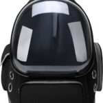 Cat Backpack Carrier for Cats and Small Dogs, Breathable Cat Bubble Backpack, Airline Approved Pet Travel Carrier for Hiking Camping Outdoor(Black)