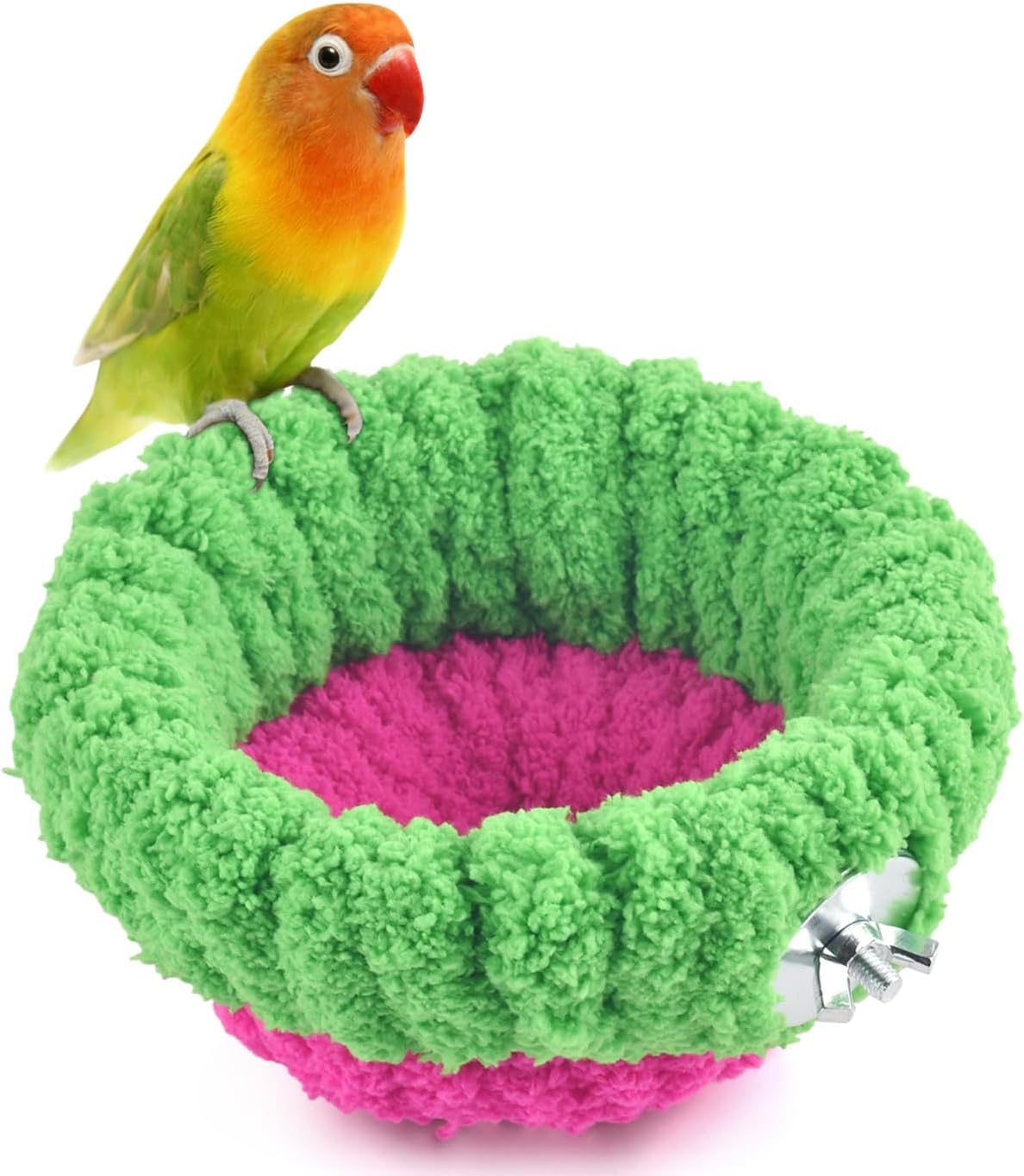71Lvw1nSPuL._AC_SL1500_.jpg Green/Rose-colored small bowl-shaped nest bed - Image 1