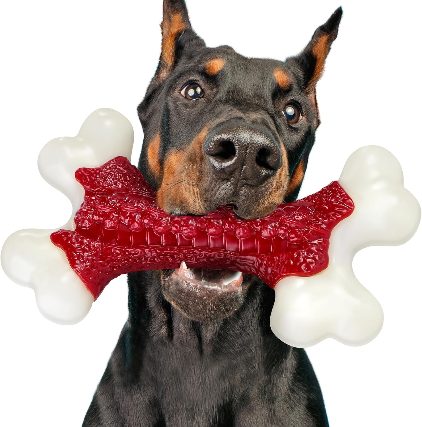71Sb-WGXW3L._AC_SL1500_.jpg Durable Nylon Bone Chew Toy for Large Breed Aggressive Chewers, Long-Lasting Dog Bone - Image 1