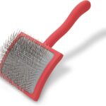 Professional slicker brush for doodles and poodles, detangles, fluffs, and styles coats efficiently.