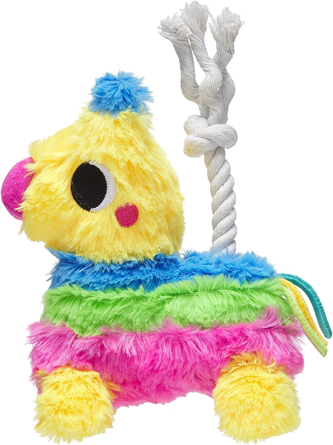 81nCOdCgRUL._AC_SL1500_.jpg Colorful Puppy Pi?ata Plush Dog Toy with Rope Tug, Interactive Party Fun - Image 1